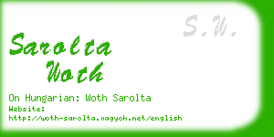 sarolta woth business card